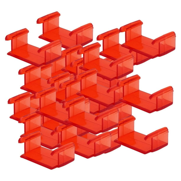 30x Fijadores de vías de tren, accesorios de tren, clips de juguete educativos para escenas de vías rojo