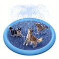 thumbnail image 4 of Splash Pad for Kids & Dogs 66" Thickened Durable Pet Dog Bath Pool Summer Outdoor Water Toys Sprinklers Splash Play Mat, 4 of 7