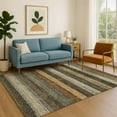 thumbnail image 7 of Addison Rugs Mayfield Premium Machine Washable Transitional Stripes Khaki Rectangle Rug, 9' x 12', 7 of 7