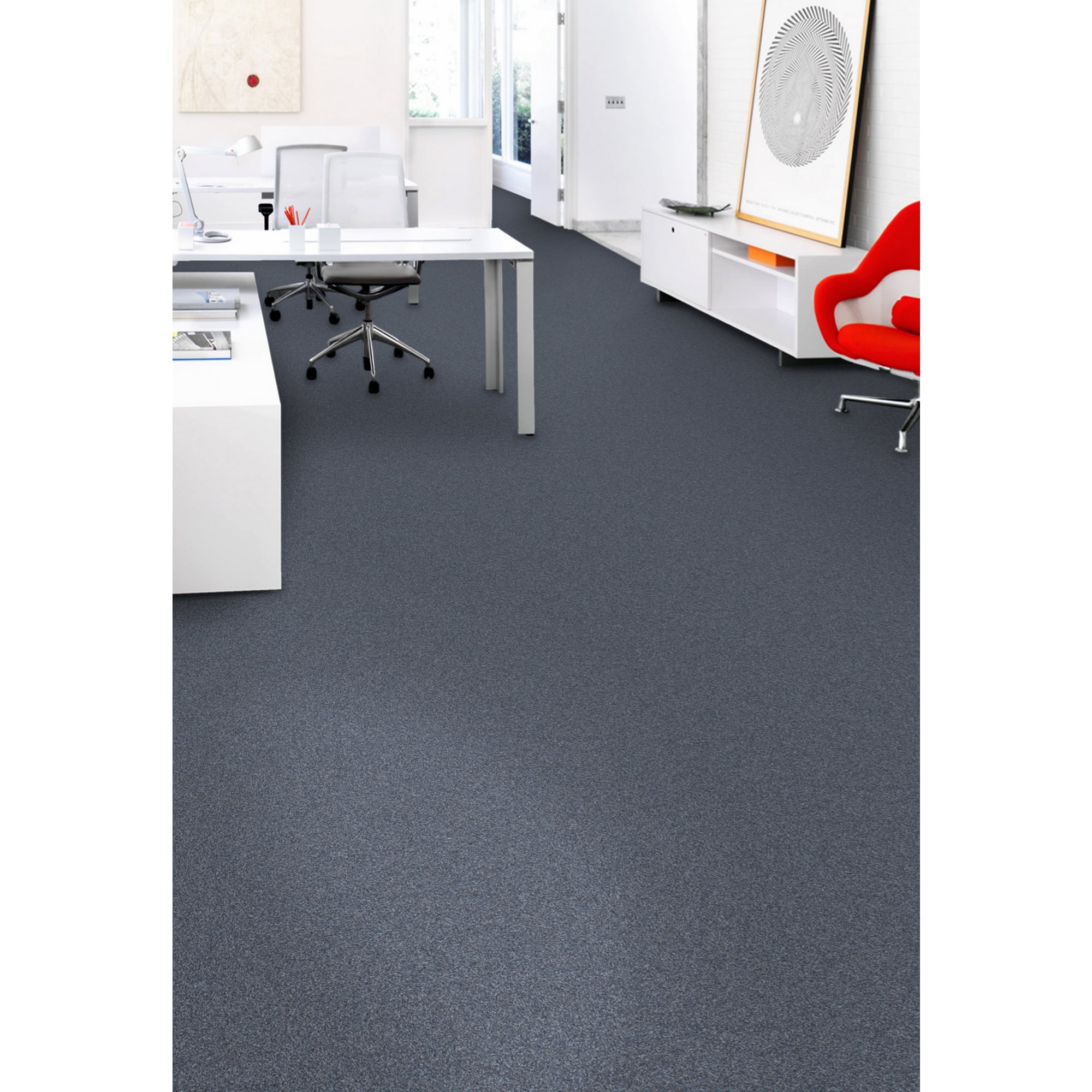 Mohawk Basics 24" x 24" Carpet Tile Sample with EnviroStrand™ PET Fiber in Ocean Tide (1 piece)