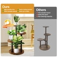 thumbnail image 4 of Soporte para plantas, 3 niveles, para interiores, soporte de madera y metal, múltiples, para esquinas, estante escalonado, para plantas y flores, para sala de estar, recámara, color marrón, 4 of 7