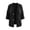 Black, variant on Women V Neck Linen Blend Open Front Cardigan Jacket 3/4 Sleeve Button Casual Coat with Pockets Loose Lightweight Layering Shirt Jackets (Pink,S)