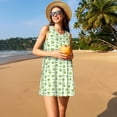 thumbnail image 3 of Balery Green Avocado Pattern Women’s Summer Dresses – Loose Sleeveless Sundress, Casual and Comfortable Beach Dress for Hot Days, 3 of 7