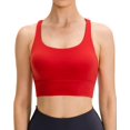 thumbnail image 2 of SURJDE Women's Strappy Sports Bra Medium Support Workout Training Top, 2 of 6