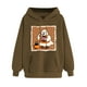 thumbnail image 4 of Sudadera con capucha de manga larga para mujer, informal, con capucha, para exteriores y chaquetas, ropa deportiva de moda para mujer, con capucha y ropa de invierno, sudadera con capucha de manga lar, 4 of 6