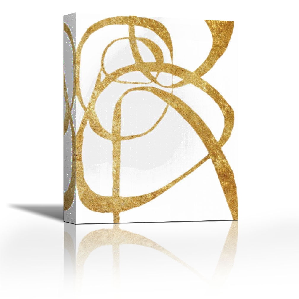 Golden Tinsel 3 Contemporary Fine Art Giclee on Canvas Gallery Wrap