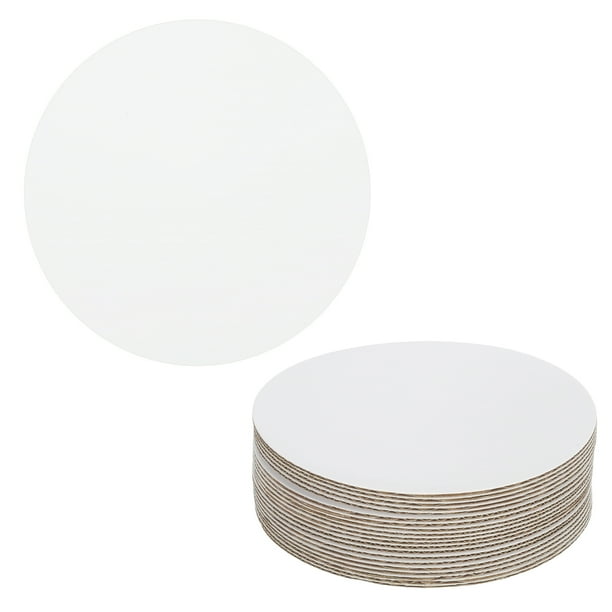 Uxcell 20 Pcs Cartón Rondas para Pasteles 6" Base para Pasteles para Postres Blanco
