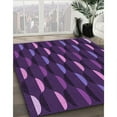 thumbnail image 3 of Ahgly Company Machine Washable Indoor Square Transitional Dark Purple Area Rugs, 8' Square, 3 of 7