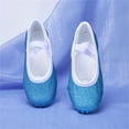 thumbnail image 2 of Blue Girls No Tie Dance Practice Shoes With Soft Soles And Elastic Straps For Young Dancers, 2 of 9