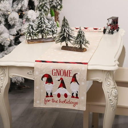 

Ovzne Warm Gloves Table Clothes New Christmas Decoration Tablecloth Christmas Table Runner Dress Up Supplies Large Tablecloth