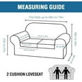 thumbnail image 3 of PrimeBeau Velvet Plush Fabric Loveseat Slipcover, Navy, Stretch, Non-Slip, Machine-Washable, 3 of 7