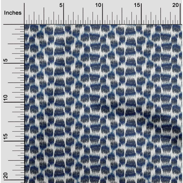 oneOone Viscose Chiffon Fabric Abstract Ikat Printed Fabric 1 Yard 42 Inch Wide