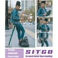 thumbnail image 2 of SitGo Portable Seat | Lightweight, Adjustable and Folding Lean-to Stool for Hiking, Traveling, Camping, Concerts and Amusements Parks (Green), 2 of 6