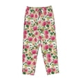 thumbnail image 4 of Xecao Rose Flowers Women's Straight Lounge Pajama Pants: The Epitome of Relaxed Sleepwear, 4 of 9