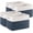 Blue & White, variant on 4 Pack Storage Baskets for Organizing, Woven Baskets for Shelves - Perfect for Toys, Books, Towels, and Clothes, Durable Gift Basket Bins Toy Storage, 15.7''Lx11.8''Wx7.8''H, White