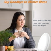 Daylight Therapy Lamp, UV-Free Touch Control Light with Rotatable Stand & Timer Function, Portable Full Spectrum LED Light for Seasonal Blues