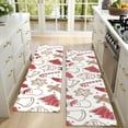 thumbnail image 4 of Kitchen Rugs Sets Of 2,White Christmas Cookie Pattern Anti Fatigue Kitchen Mat Rugs Non Slip Washable,Decorative Kitchen Floor Mats for Kitchen,Sink,Laundry,17"X47", 4 of 5