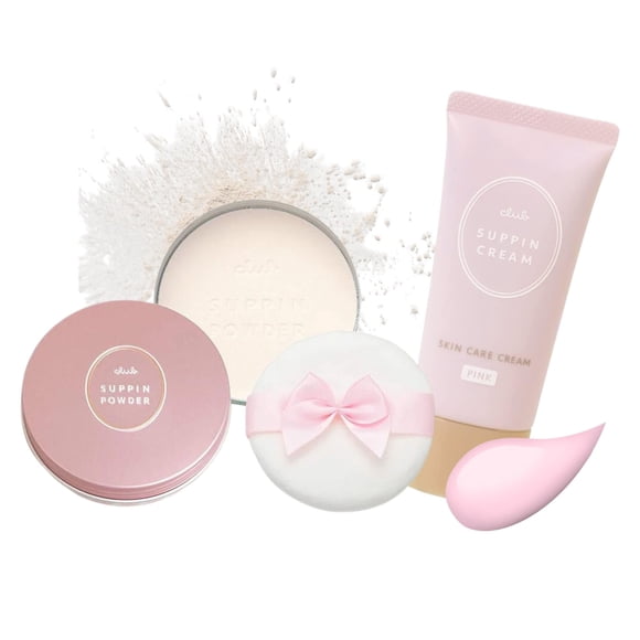 Set de maquillaje Club Suppin en polvo fijador translúcido y crema BB