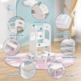 thumbnail image 3 of Yoneston Toddler Tower with Stool, Sky Pattern Designed Toddler Kitchen Kids Step Stool Helper with Safety Protection, White, 3 of 8