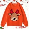 thumbnail image 4 of FUZHIQ Christmas Sweatshirts Boys Cute Reindeer Print Long Sleeve Warm Round Neck Pullover Sweatshirt Trendy Fall Fashion Tops for 9-10 Years, 4 of 6