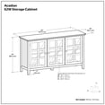 thumbnail image 5 of Simpli Home Acadian 62 inch Wide Solid Wood Transitional Wide Storage Cabinet in Distressed Grey, 5 of 5
