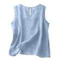 thumbnail image 6 of ChoXxx Women's Plus Size Sleeveless Loose Fit Camisole Tank Summer Light Blue S, 6 of 7