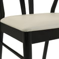 thumbnail image 4 of Roundhill Furniture Lavin Modern 5-Piece Dining Set, Walnut Finished Dining Table with 4 Wishbone Chairs, 4 of 16