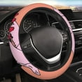 thumbnail image 6 of KLL Car Steering Wheel Cover, Universal 15 inch, Soft Elastic and Comfortable,Car Accessories Decorations-Flamingo Riding a Bicycle, 6 of 7