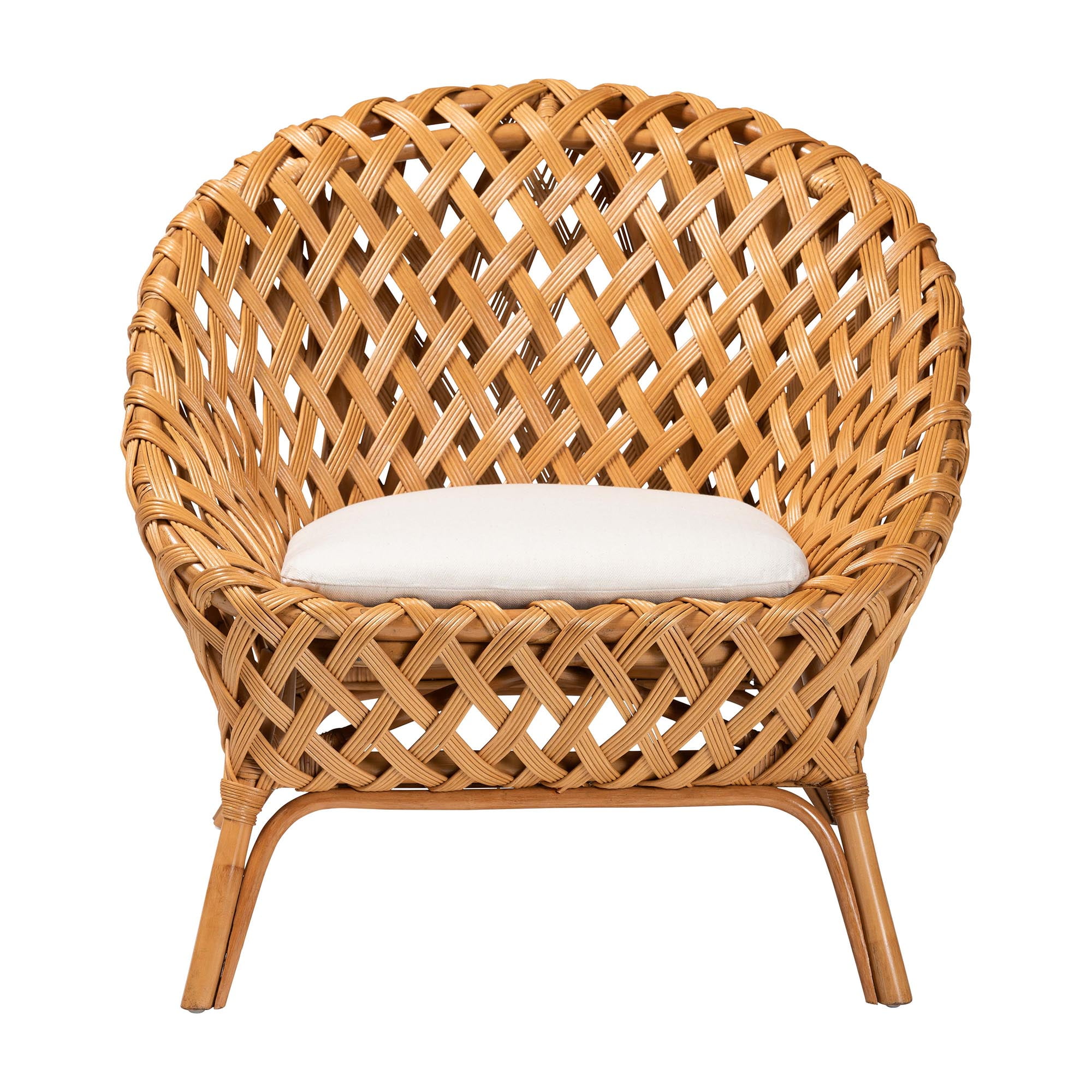bali & pari Robista Boho Accent Chair, Light Honey