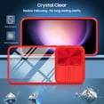 thumbnail image 3 of for Samsung Galaxy S24 Plus Case, Stylish Slim Crystal Clear PC Back + TPU Silicone Case with Sliding Camera Cover Anti-fingerprint Shockproof Phone Cases for Samsung Galaxy S24 Plus, Red, 3 of 6