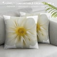 thumbnail image 3 of JEUXUS  3D Flower Throw Pillow Cover Aesthetic Decorative Daisy Accent Pillow Case Hand Crafted Cushion Round Pillowcase Home Bed Couch Bedroom Chair Beige Yellow, 3 of 5