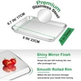 thumbnail image 2 of Joyair 9 Inch Toaster Oven Baking Pan, Professional Stainless Steel Small Bakeware Metal Tray for Roasting & Grilling, Bake Cookie/Bacon/Bread, Rust-Free & Non-Toxic, Dishwasher Safe & Easy Clean, 2 of 7