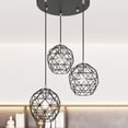 thumbnail image 2 of Livex Lighting  3 Light Black Pendant, 46593-04 - 20" Dia x 13" - 65" Adj. H, 2 of 9