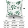thumbnail image 6 of Green White Snowflakes Winter Christmas Pillow Covers 16x16 Set of 2 Xmas Snow Holiday Decoration Print Decorative Outdoor Pillowcases Seasonal Farmhouse Throw Cushion Case Decor for Couch Sofa Bed, 6 of 6