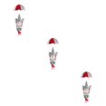 thumbnail image 3 of Matsuzay Adornos navideños Muñecas colgantes Suministros de decoración Decorativos Gris Gris 3piezas, 3 of 6