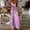 Hot Pink, variant on HAOTAGS Women Summer Dresses Sleeveless Cami Strap V Neck Pleated Pink Size 3XL