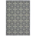 thumbnail image 4 of Style Haven  Marianna Two-Tone Tile Navy/ Off-White Loop Pile Indoor Outdoor Rug 3'7" x 5'6" 4' x 6' Accent, Outdoor, Indoor Living Room, Patio Ivory,, 4 of 5