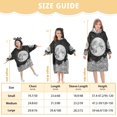 thumbnail image 4 of FORMRS Wearable Blanket Hoodie with Sleeves for Kids Cozy Flannel Sweatshirt, Black Moon, 4 of 7