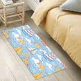 Boat and Fish and Cloud Bath Mat 39x20 Inch Soft Absorbent Non-Slip ...