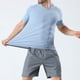 thumbnail image 3 of pstuiky camisetas para hombre, Camiseta deportiva transpirable elástica de color liso con mangas cortas y cuello redondo para hombre camisetas de hombre m, 3 of 6