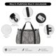thumbnail image 4 of Disketp Black White Stripes Bolsa de Viaje Tipo Duffle, Bolso de Mano para Fin de Semana para Mujer, Bolsa de Gimnasio Ligera para Hombre, Esencial para Viajes, 4 of 7