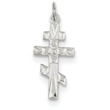 Finejewelers Sterling Silver Eastern Orthodox Cross Charm