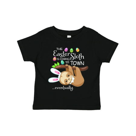 

Inktastic Easter Sloth with Bunny Ears- Funny Boys or Girls Toddler T-Shirt