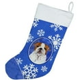 thumbnail image 2 of Carolines Treasures SS4622-CS Bulldog English Winter Snowflakes Christmas Stocking SS4622 Large multicolor, 2 of 2