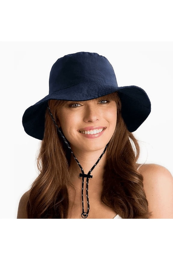 Waterproof women's bucket hat UPF 50+sun protection hat, foldable women's rain hat, lightweight hiking hat