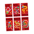 thumbnail image 3 of Sobres rojos de año Nuevo Lunar chino, bolsillos rojos tradicionales Hong Bao para cumpleaños, Festival de Primavera, , 2025, 6 uds., 3 of 9