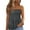 Dark Gray, variant on Womens Summer Strapless Tube Tops Floral Print Smocked Bodice Bandeau Blouses Sleeveless Off Shoulder Casual Loose Fit Beach Vacation Shirts Top Red M