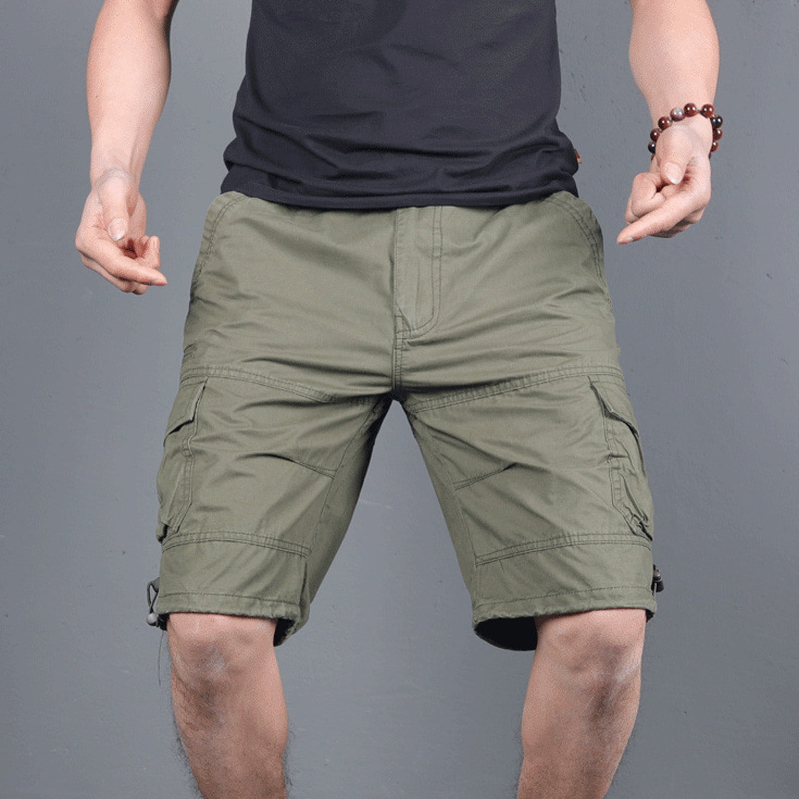 【PORTERNA】PD pocket shorts XZNGL Mens Shorts with Zipper Pockets Mens Workwear Shorts