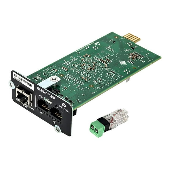 Liebert Intellislot Unity Card - Remote management adapter - 100Mb LAN, RS-485, Modbus, BACnet - 100Base-TX - for APM Battery Circuit Breaker Box, Battery Module, Power Module; GXE GXE3; NXL 250, 300, 400