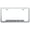 Brushed Chrome, variant on Chevy Corvette C7 Laser Etched Logo Cut-Out License Plate Frame (Black)